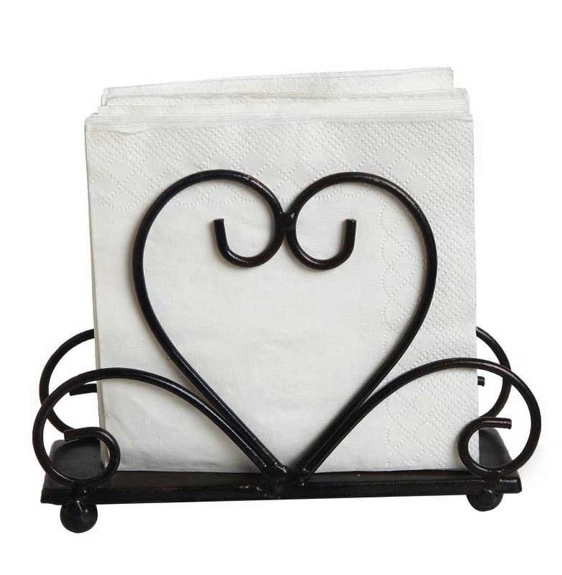 Owlgift Metal Table Napkin Holder Freestanding Tissue Dispenser (Black) - Image 3